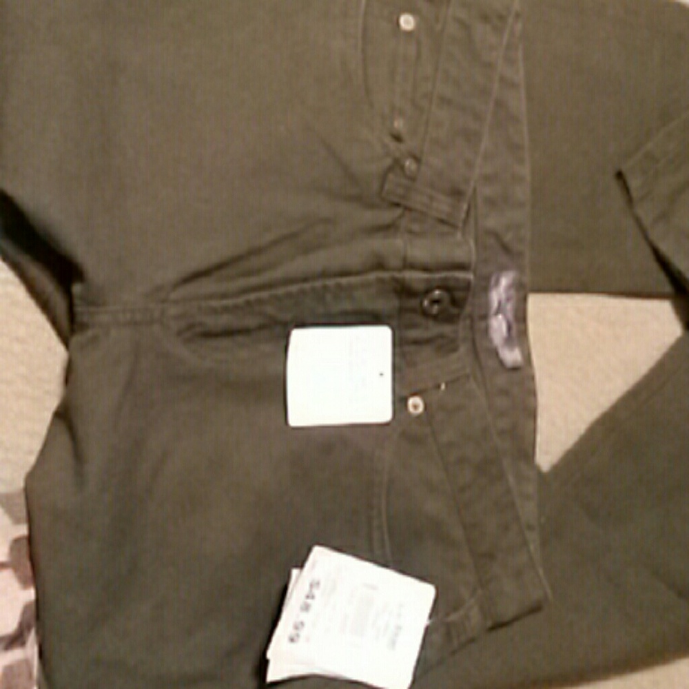 Rigid jean olive green