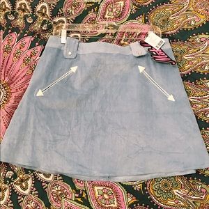 Corduroy A-line skirt with pockets