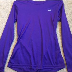 A purple long sleeve sports shirt