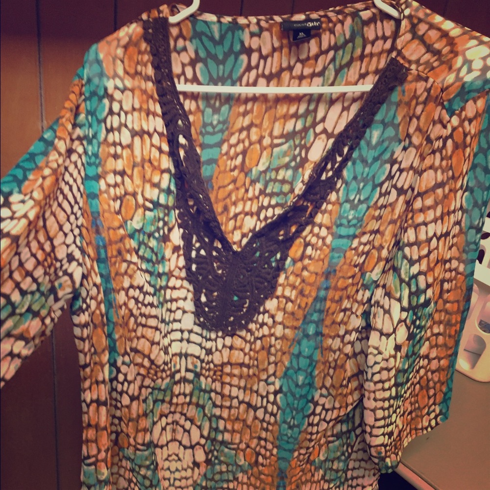 Animal print blouse