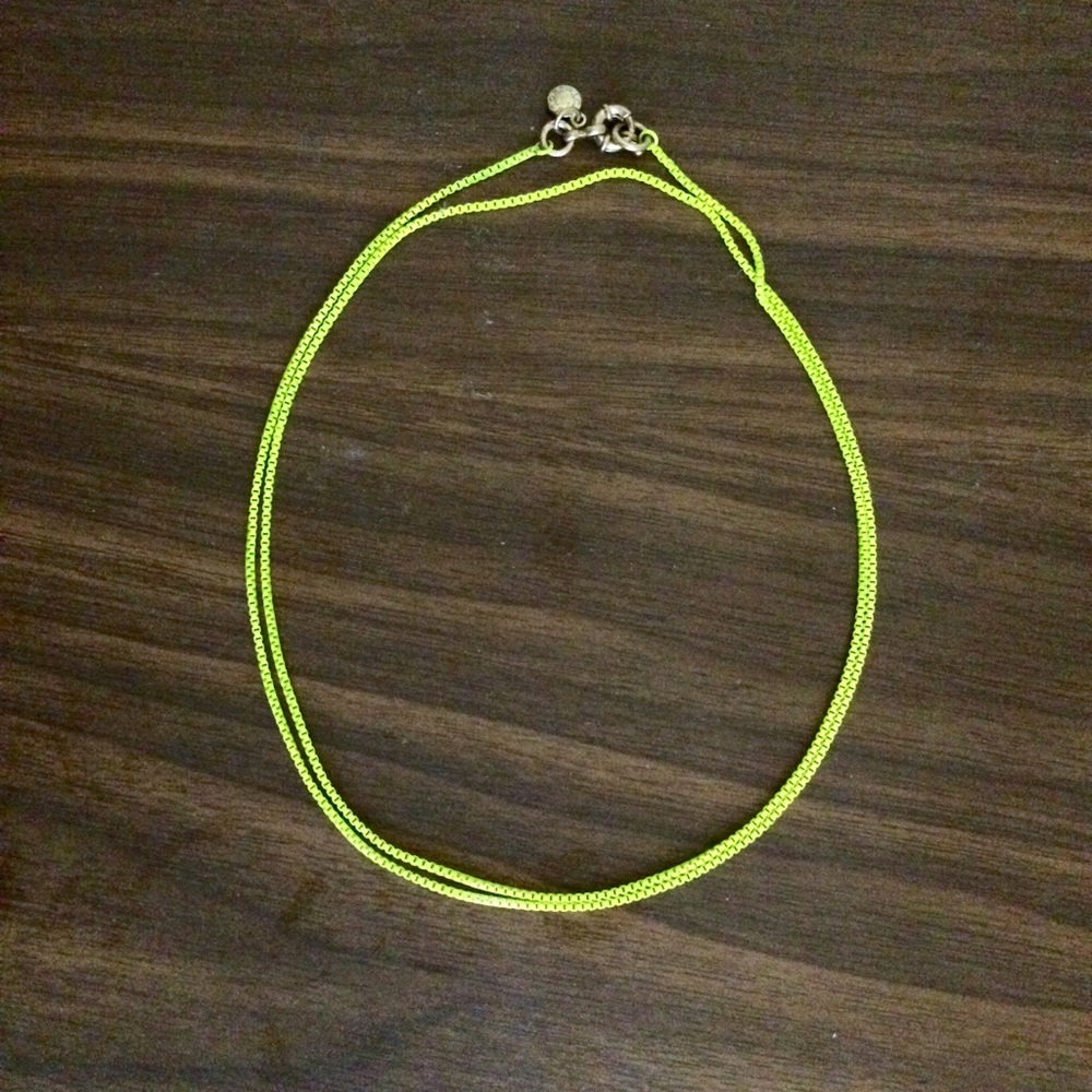 JCREW Neon Green Necklace