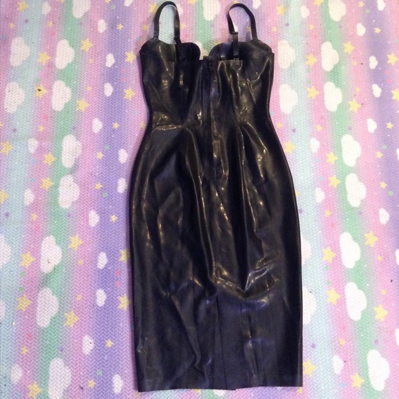 Dresses - ATSUKO KUDO COUTURE LATEX PINUP DRESS SZ L Dresses - ATSUKO KUDO COUTURE LATEX PINUP DRESS SZ L