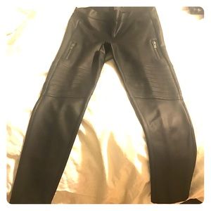 Faux leather pants