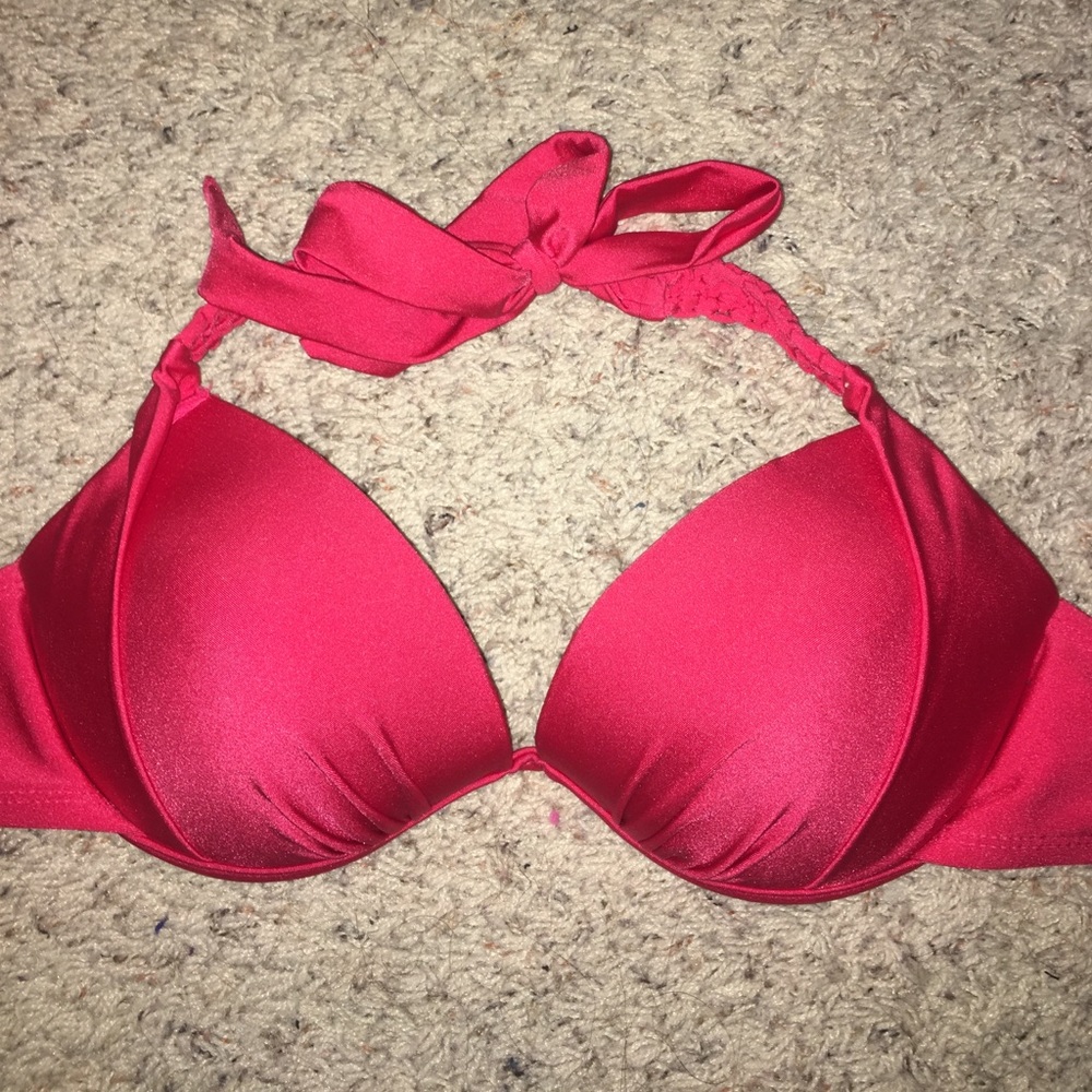 red push up bikini top M