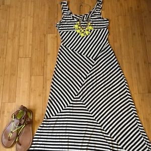 Striped maxi dress.