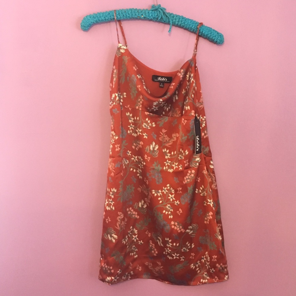 Sexy, silky, cranberry LuLus Dress, Size Small