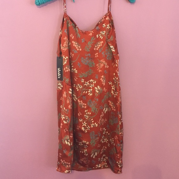 Sexy, silky, cranberry LuLus Dress, Size Small - Picture 2 of 4