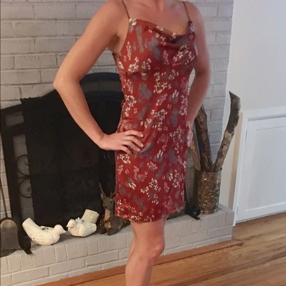 Sexy, silky, cranberry LuLus Dress, Size Small - Picture 4 of 4