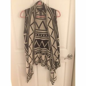 Forever 21 Tribal Cardi Vest