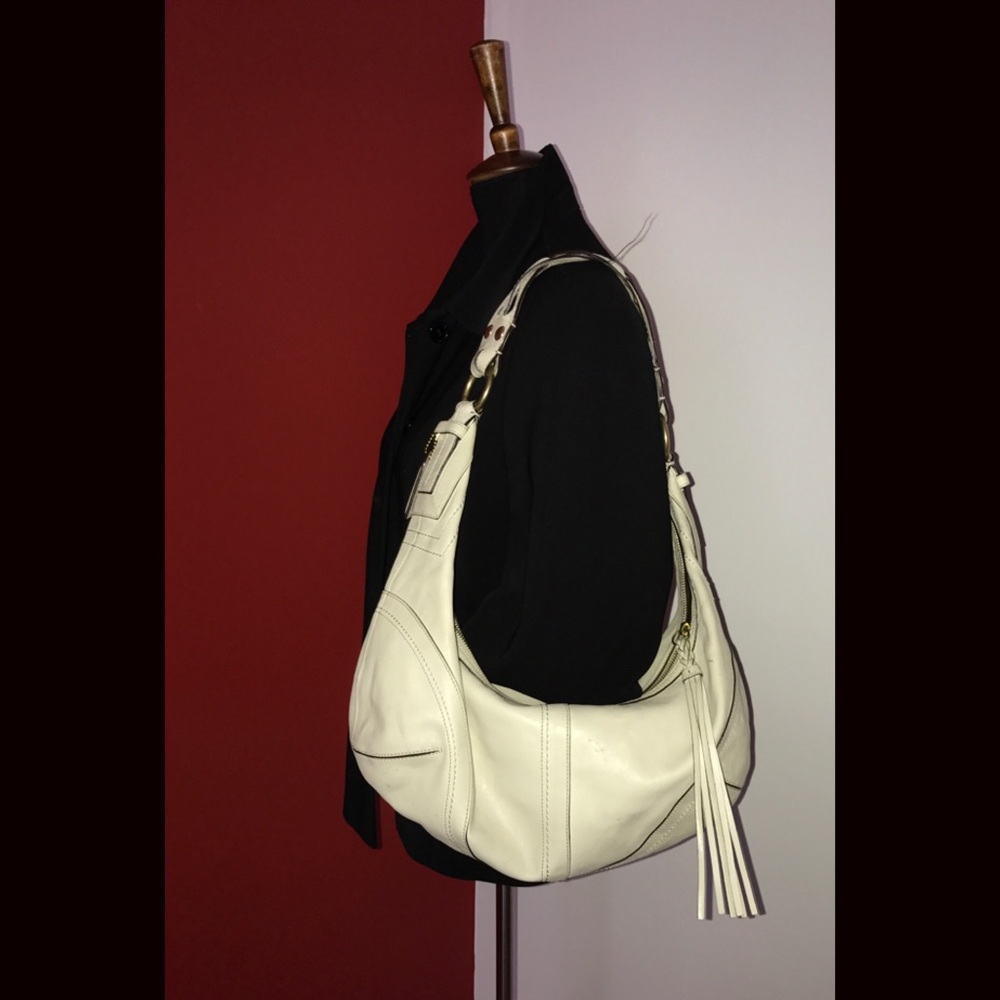Coach cream hobo handbag