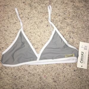 grey chooks la bikini top S