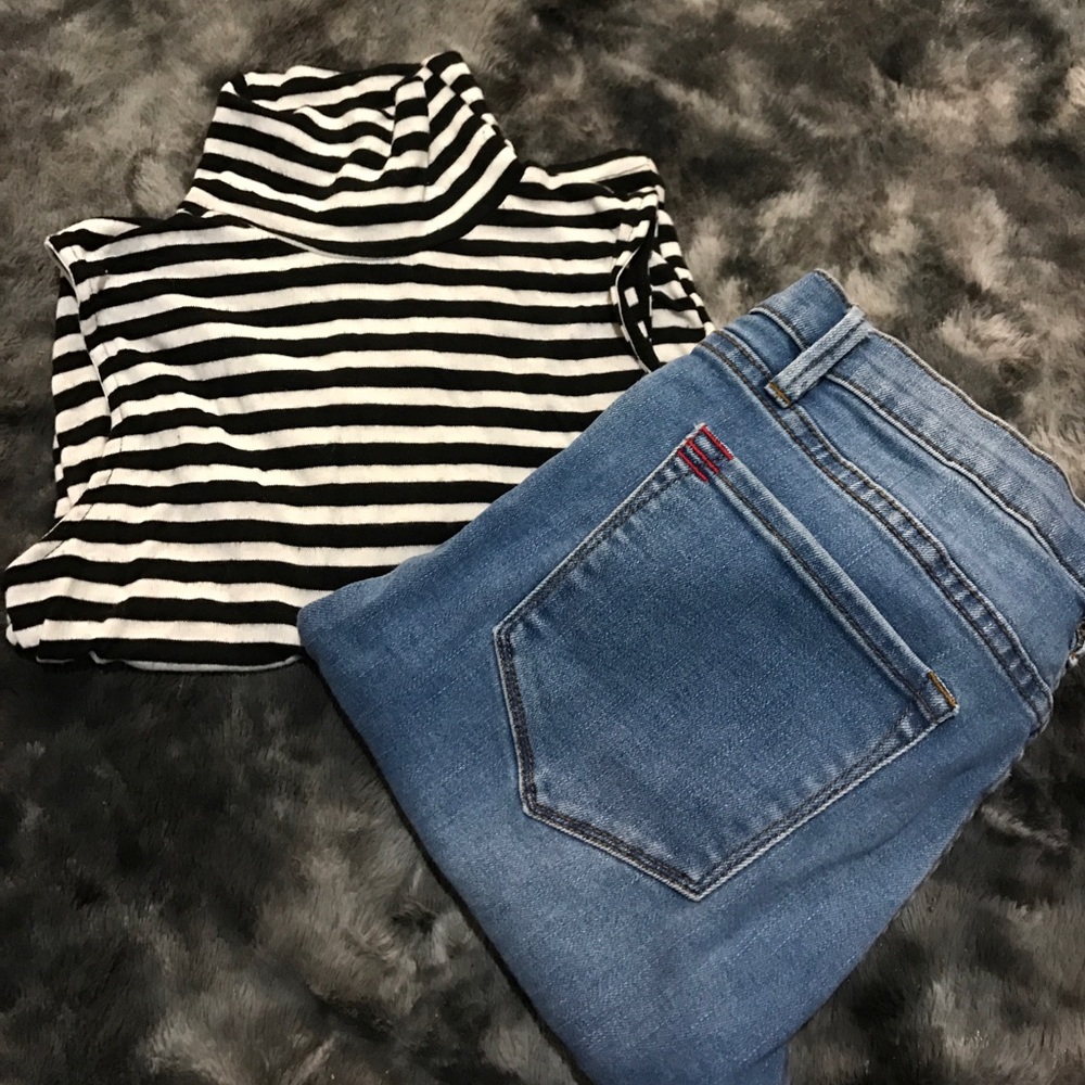 Striped shirt and BDG jeans combo