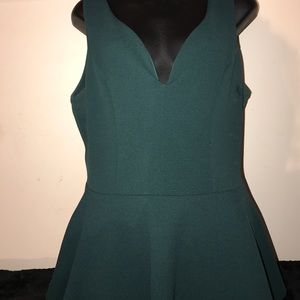Emerald green peplum top