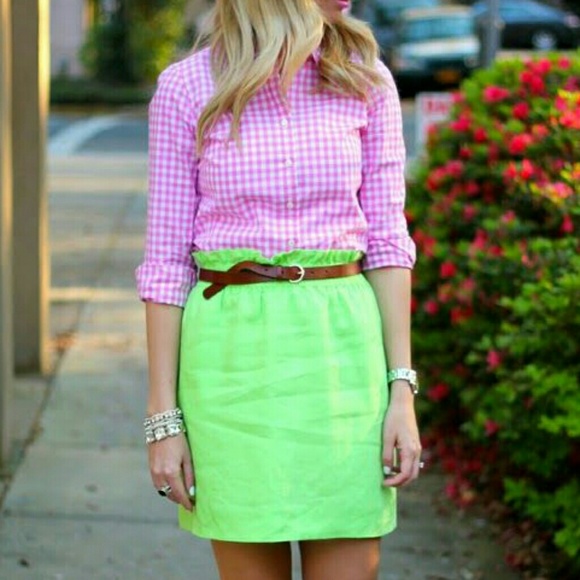 J. Crew Dresses & Skirts - Jcrew Spring Green Paper bag skirt