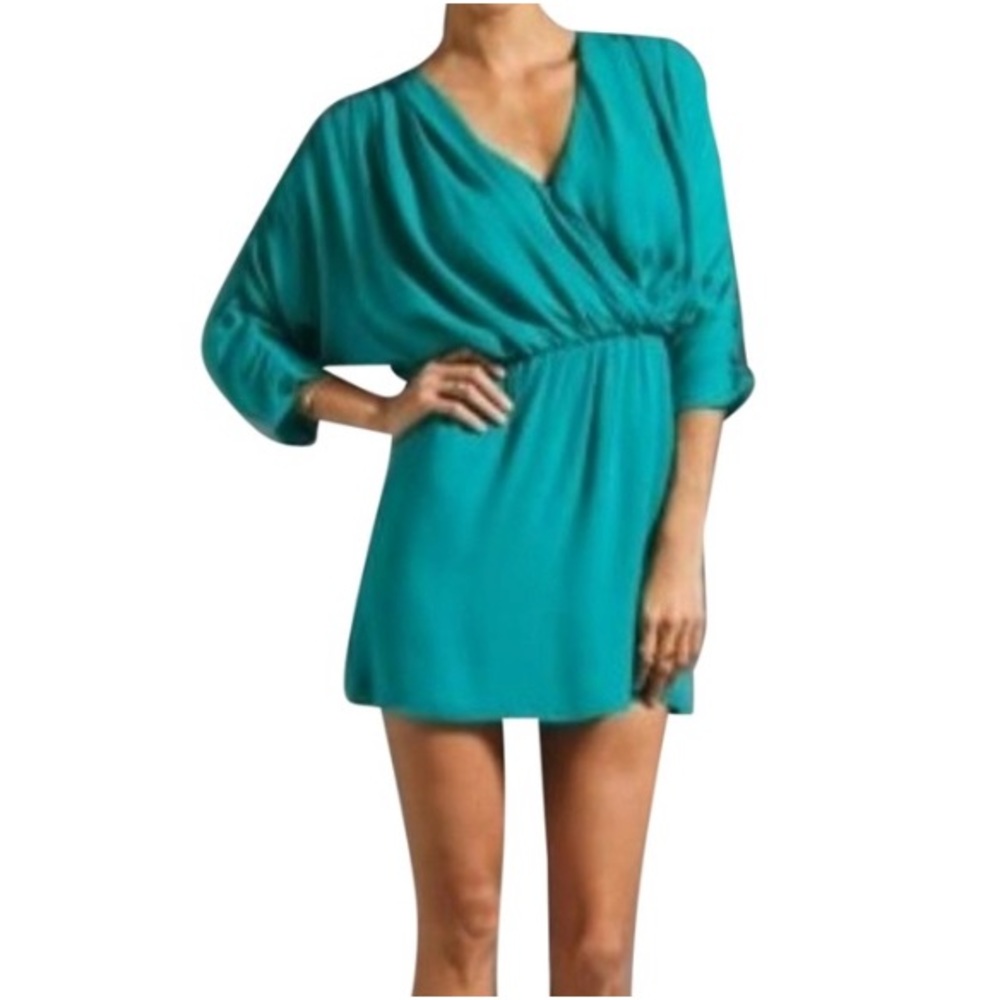 Parker green mini dress
