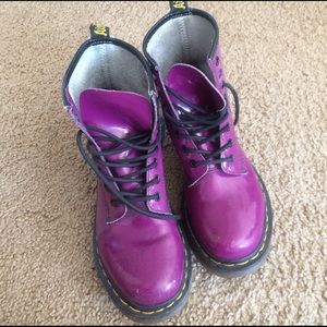 PURPLE DR.MARTENS Boots US6L. EU37😈🔮💜