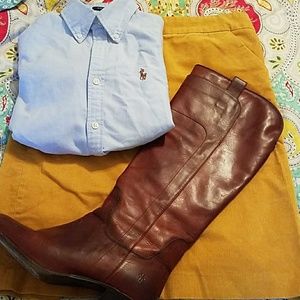 J Crew Corduroy Skirt Mustard Color