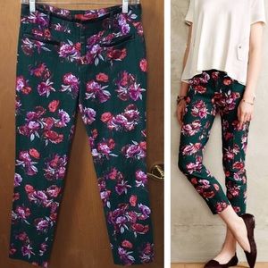 Anthropologie Cartonnier Charlie Floral Trousers