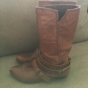 Brown Leather Bakers Boots