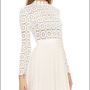 AUTHENTIC Self portrait pleated crochet maxi dress