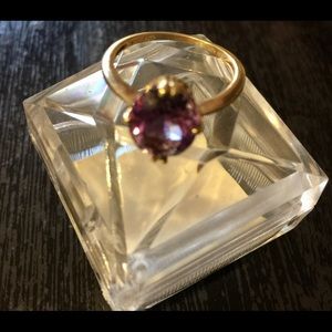 Amethyst 14 Kt gold ring