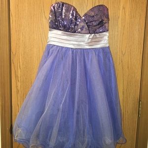 Blue sequin homecoming/prom dress