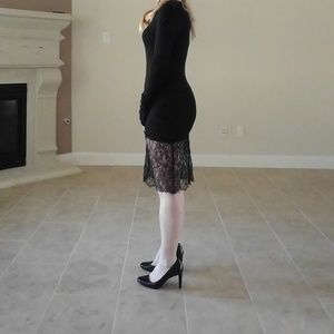 BCBGMaxAzria black lace dress