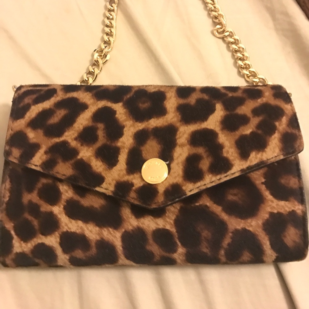 MK Leopard purse/side purse-has light fur texture