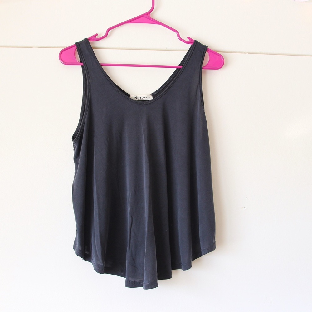 Soft black flowy tank