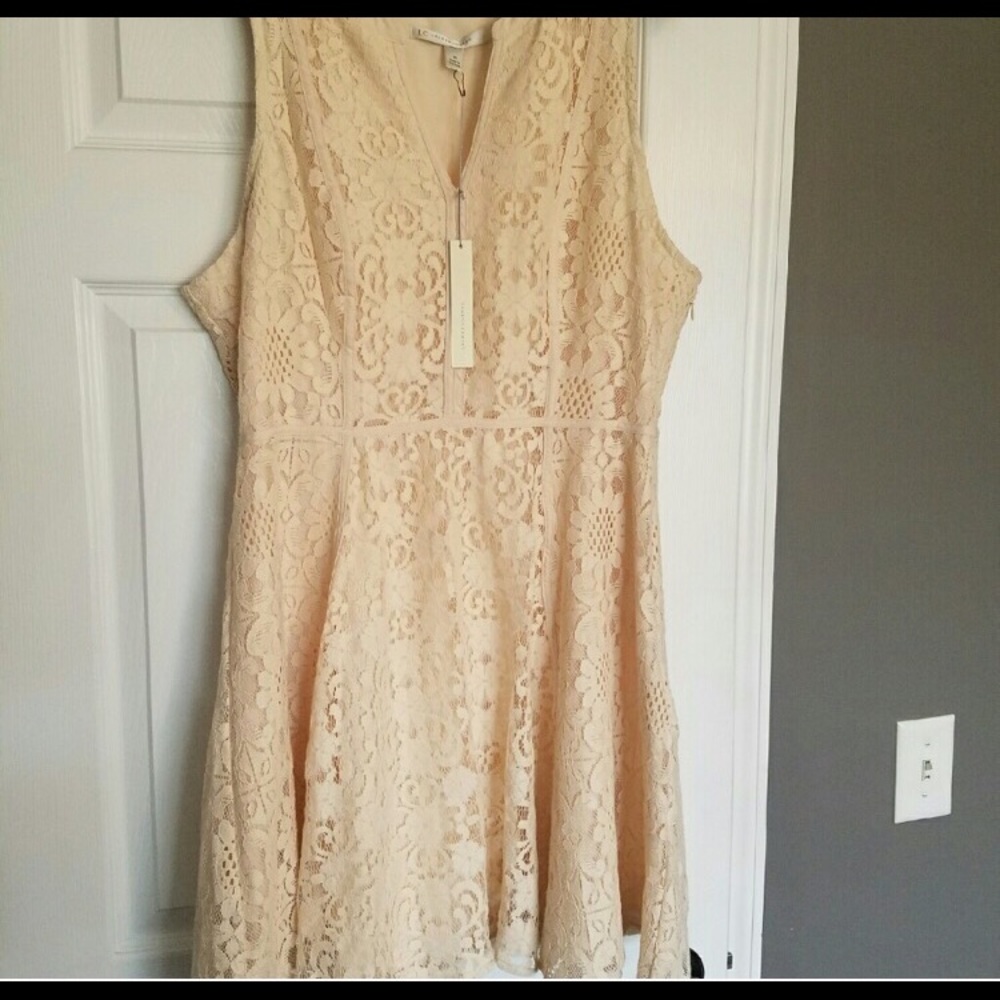 LC Lauren Conrad Ivory/Cream Lace Dress