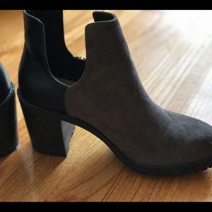Zara grey and black booties