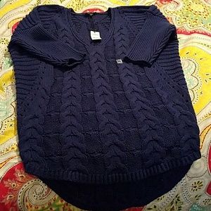Navy Blue Express Tunic Sweater