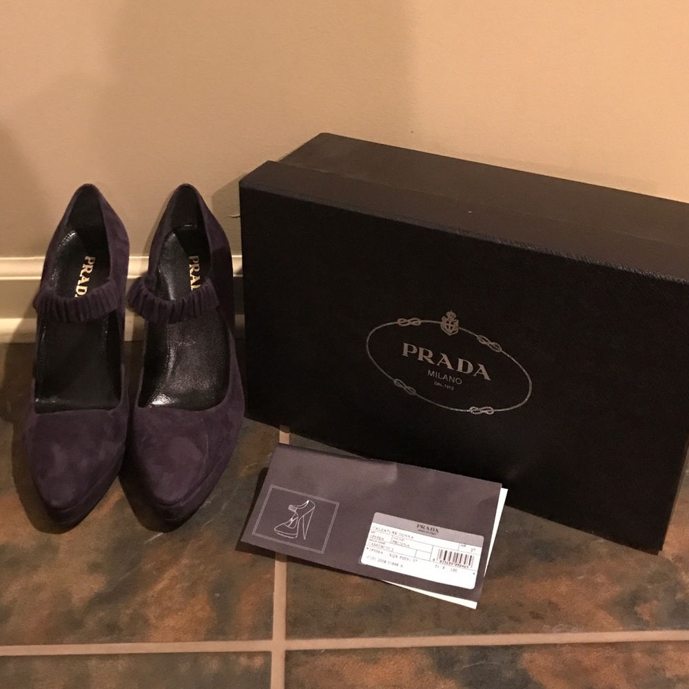 Authentic Purple Suede Prada Heels 💜