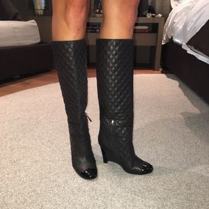 Chanel quilted boots