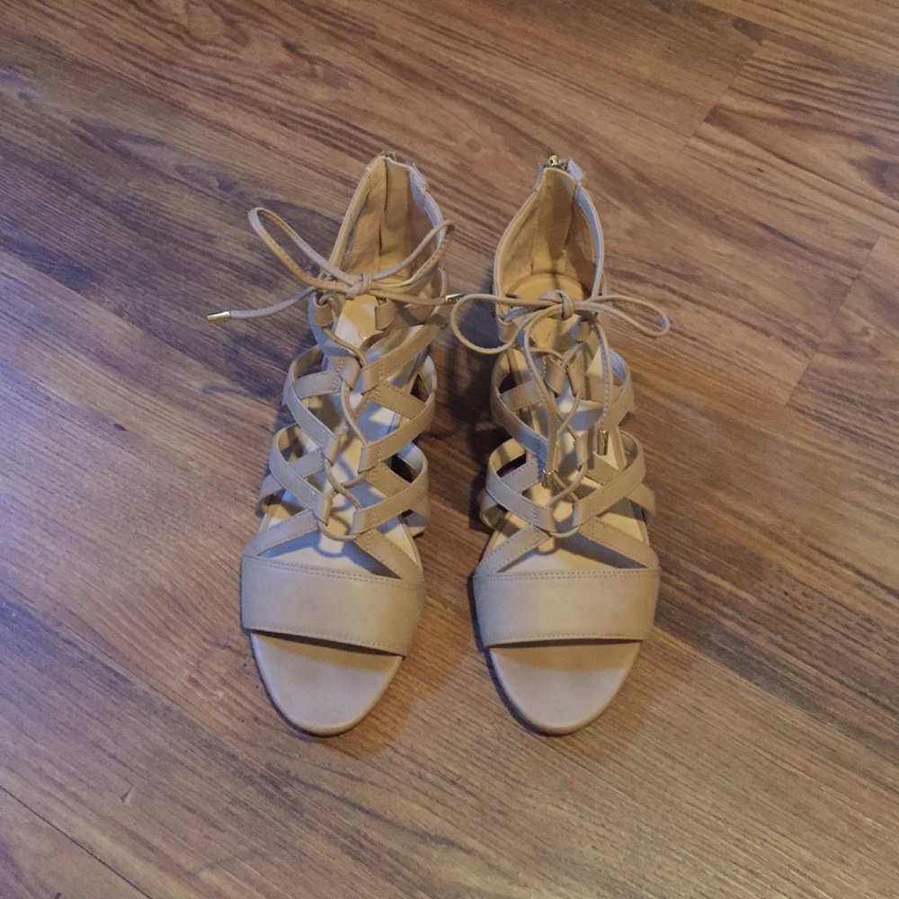 Franco sarto lace up wedge sandals