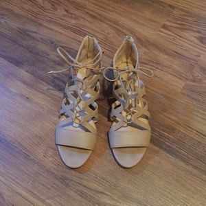 Franco sarto lace up wedge sandals