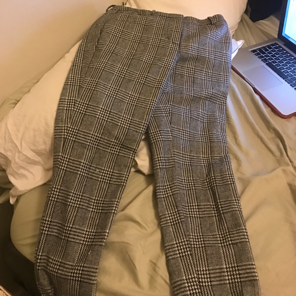 plaid wool pants
