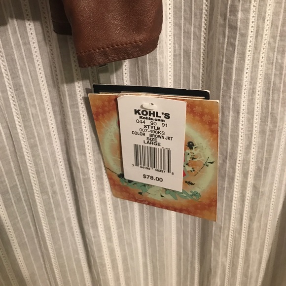 Leather Jacket (Brown) - Picture 3 of 3