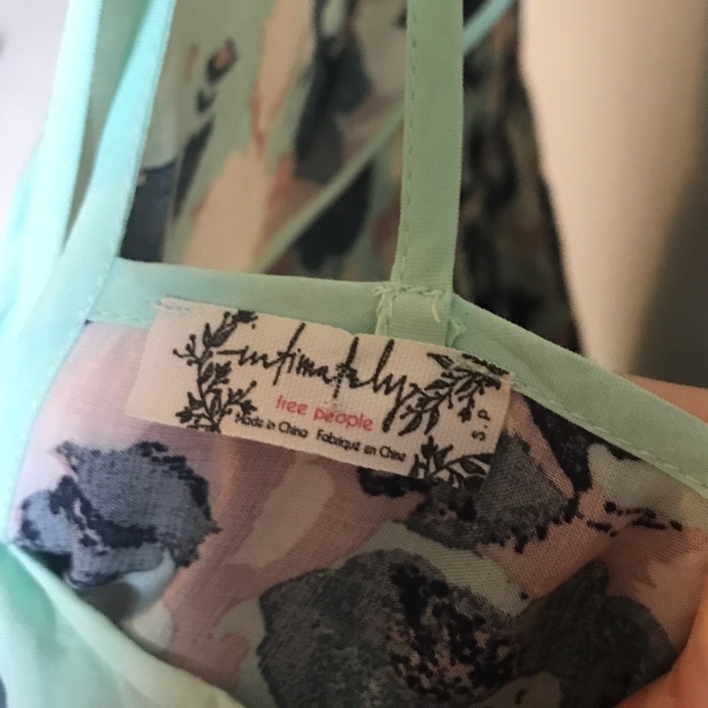 Free People Mint Flowy Dress - Picture 4 of 5