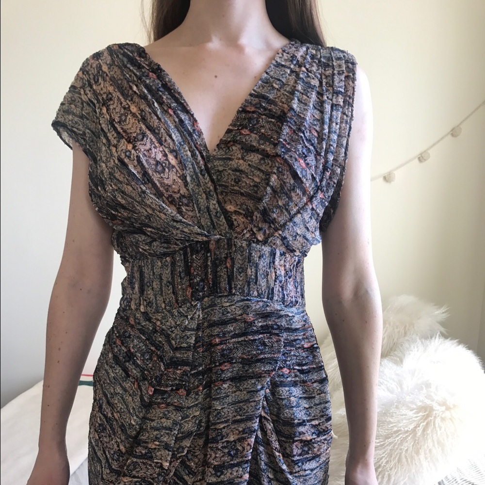 Isabel Marant Burnout Velvet Dress Size 4 6 38