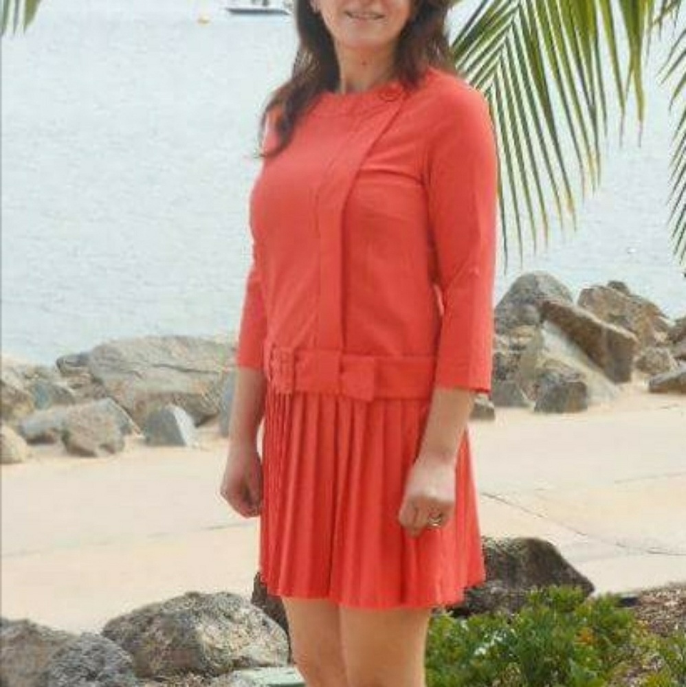 Flirty spring orange dress