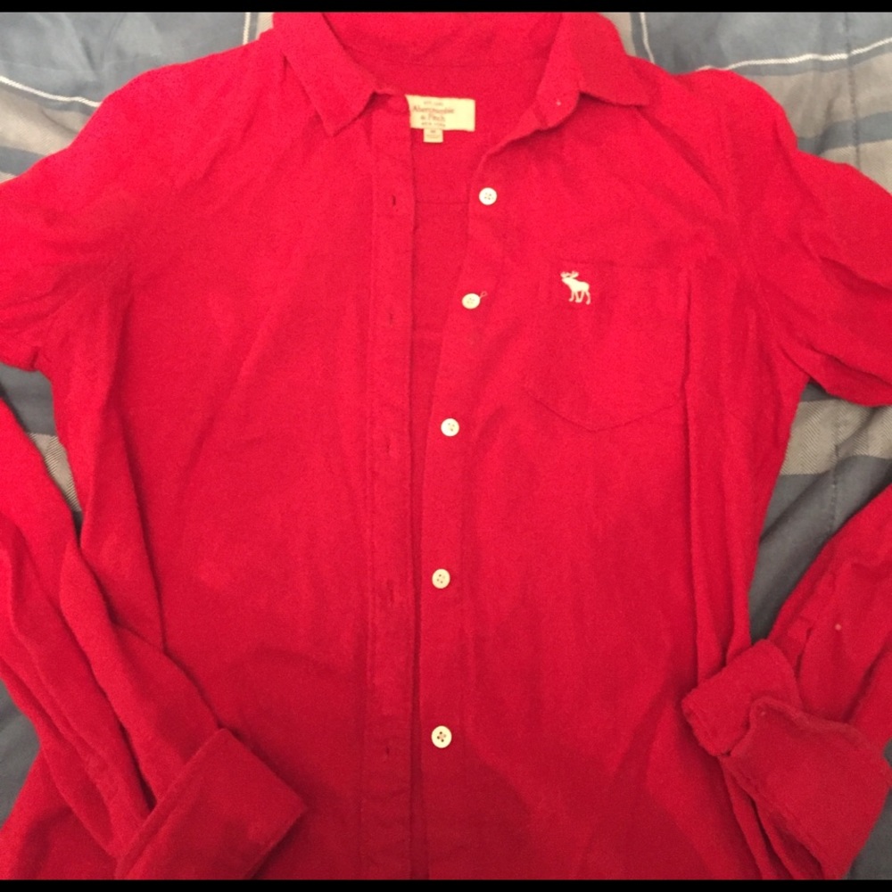 Fleece red Abercrombie long sleeve!