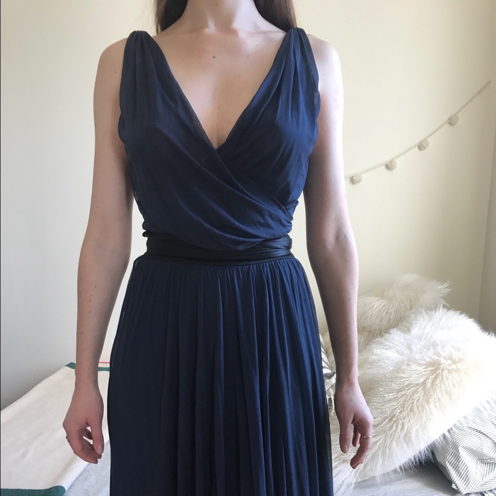 Diane von Furstenberg Silk Chiffon Midi Wrap Dress