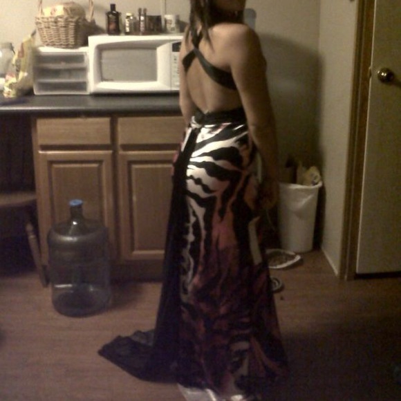 Prom dress satin/silk fancy never worn - Picture 4 of 4