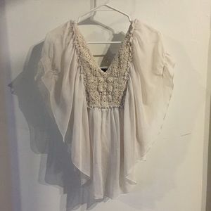 Flowing white blouse!