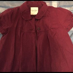 Sonoma maroon short sleeve light jacket!