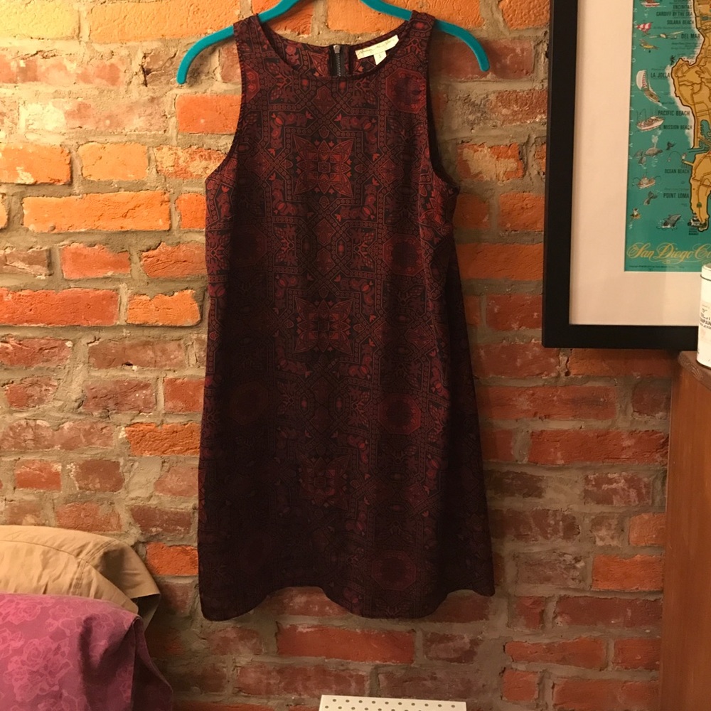 Medallion printed mini shift dress