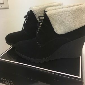 Cute suede booties. Dress it up or down!