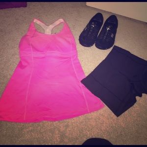 Pink lululemon tank top