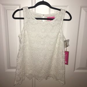 Lilly for Target White Lace Tank! With Tags!